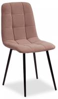 Стул CHILLY MAX  Велюр/металл , 45 х 59 х 88 см , серо-бежевый 08/черный  (поставляется по 2 шт). Фото №1