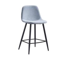 Стул полубарный 350S голубой/черный