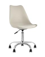 Стул офисный BLOK NEW пластиковый бежевый. Фото №1