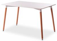 Стол JOHN (mod. T1001) МДФ/дерево, 80 х 120 х 75 см , White (Белый) / Natural (натуральный)