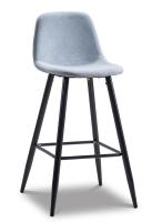 Барный стул 350B голубой/черный. Фото №1