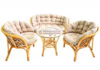 Комплект Багама с диваном и бежевыми подушками