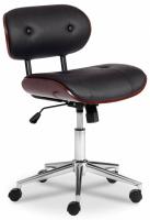 Кресло CRAFT орех, кож/зам черный