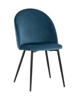 Стул Lilly велюр сине-зеленый. Фото №1