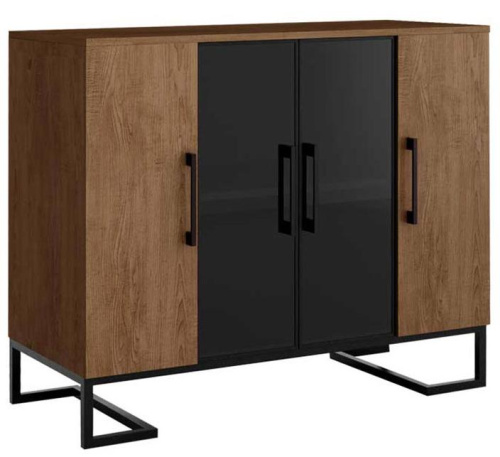 Тумба под оргтехнику Loft Дуб Табак. Фото №1