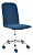 Кресло RIO флок/кож/зам , синий/металлик, 32/36