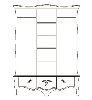 Шкаф для одежды Трио ММ-277-01/03. Фото №4