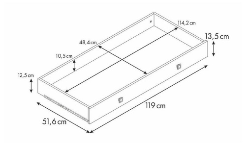 Ящик для кровати Polini Kids Simple 304, бежевый. Фото №7