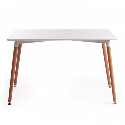 Стол JOHN (mod. T1001) МДФ/дерево, 80 х 120 х 75 см , White (Белый) / Natural (натуральный). Фото