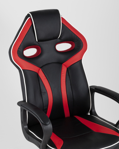 Кресло игровое TopChairs Racer Lighti черное с красным фото Кресло игровое TopChairs Racer Lighti черное с красным. Фото №8