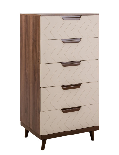 Комод с 5 ящиками Сканди Бежевый. Фото №2