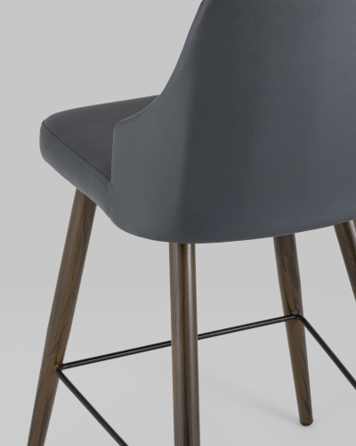 Стул полубарный Коналл экокожа антрацит. Фото №8