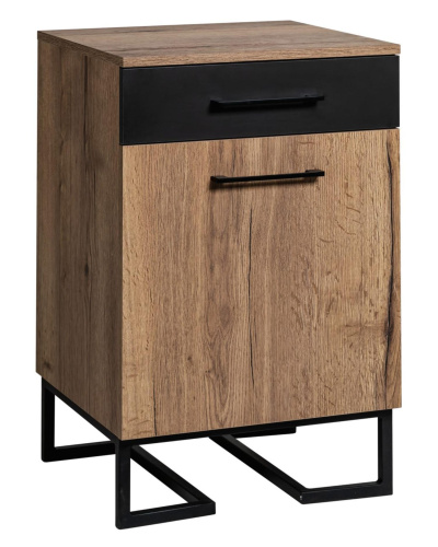 Тумба для обуви с ящиком Loft Дуб табак/Графит. Фото №1