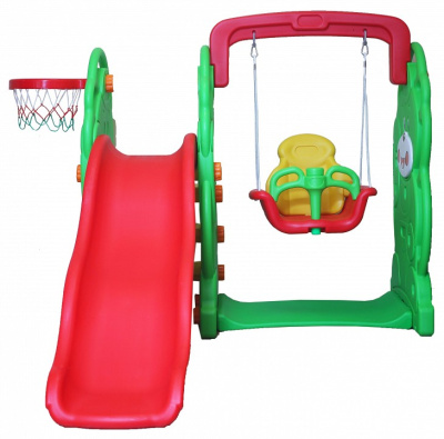 Комплекс игровой Медвежонок, зеленый, красный. Фото №3