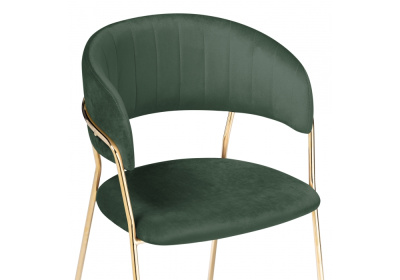 Стул Kamelia dark green / gold. Фото №4