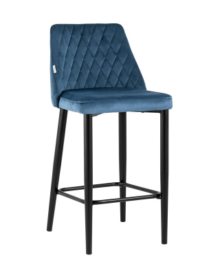 Стул полубарный Диего велюр пыльно-синий фото Стул полубарный Диего велюр пыльно-синий. Фото №2