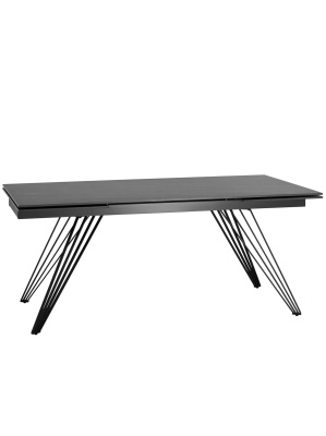 Стол обеденный Пандора раскладной 180-280*90 керамика темная фото Стол обеденный Пандора раскладной 180-280*90 керамика темная. Фото №2