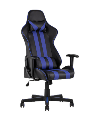 Кресло игровое TopChairs Camaro синее фото Кресло игровое TopChairs Camaro синее. Фото №2