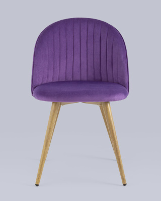 Стул Лион Страйпс велюр лиловый. Фото №5