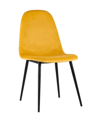 Стул Норман велюр оранжевый. Фото