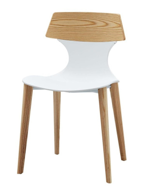 Стул DC-S083 белый/бук фото Стул DC-S083 белый/бук. Фото №2