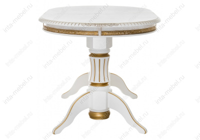 Стол Женева молочный с золотой патиной. Фото №5
