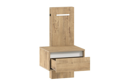 Тумба прикроватная Virginia НМ 011.37, Белый Скандинавский/Дуб Бунратти. Фото №2