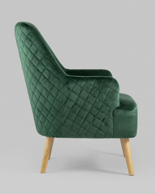 Кресло Хантер велюр зеленый. Фото
