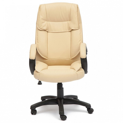 Компьютерное кресло OREON кож/зам, бежевый/бежевый перфорированный, 36-34/36-34/06 (id:  ). Фото