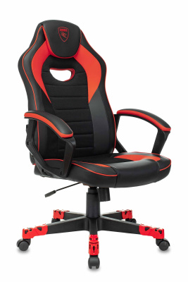 Кресло игровое Zombie GAME 16 черный/красный текстиль/эко.кожа крестовина пластик. Фото №3