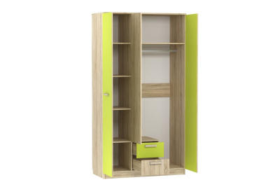 Акварель НМ 013.08-01 М1 Шкаф комбинированный Лайм/Дуб сонома, Дуб Сонома. Фото