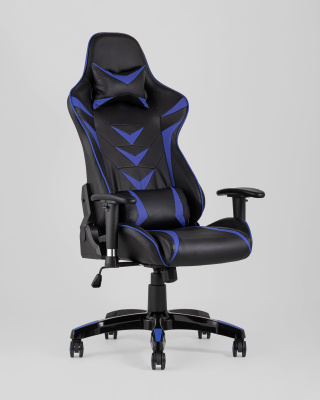 Кресло игровое TopChairs Corvette синее фото Кресло игровое TopChairs Corvette синее. Фото №3
