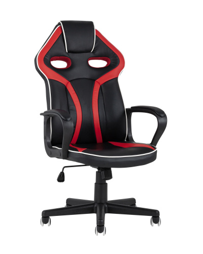 Кресло игровое TopChairs Racer Lighti черное с красным фото Кресло игровое TopChairs Racer Lighti черное с красным. Фото №2