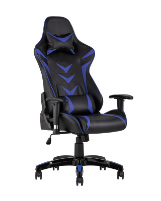Кресло игровое TopChairs Corvette синее фото Кресло игровое TopChairs Corvette синее. Фото №2