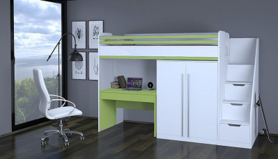 Стол письменный Polini Kids City, зеленый. Фото