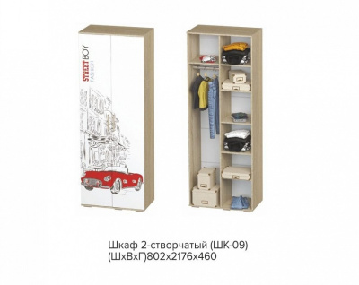 Шкаф платяной Сенди ШК-09,белый. Фото