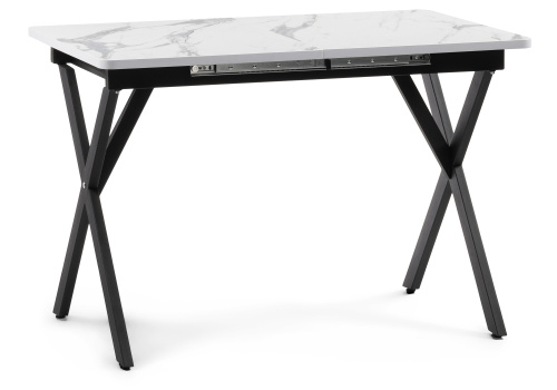 Стол деревянный Гурдун белый / черный. Фото №1