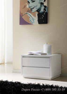 Тумба прикроватная DUPEN М-96 белая. Фото