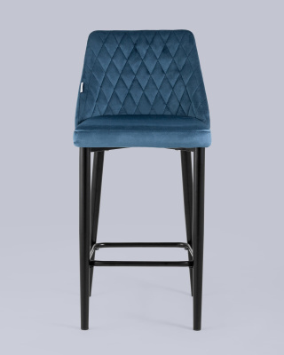 Стул полубарный Диего велюр пыльно-синий фото Стул полубарный Диего велюр пыльно-синий. Фото №5