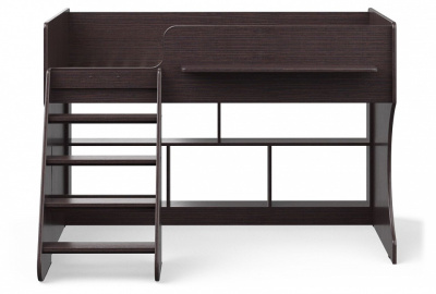 Кровать-чердак Р436 Капризун 2, древесина коричневая светлая дуб. Фото