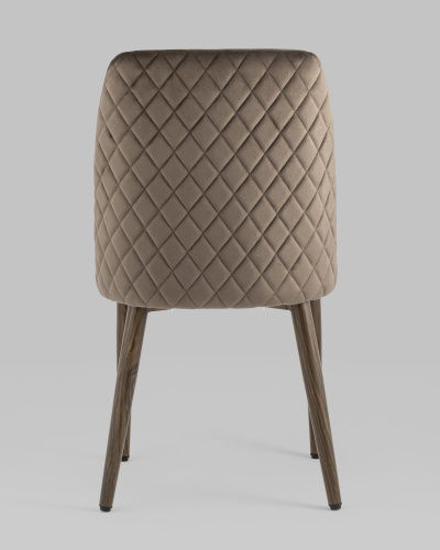 Стул Эмма велюр коричневый ножки дерево. Фото №6