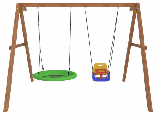 Качели детские Р911-16, коричневый. Фото №4