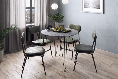 Антей 2 Стол (обеденный) камень темный/черный. Фото