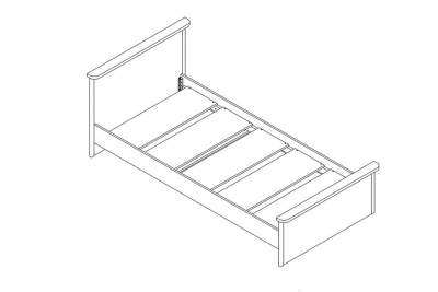 Тифани СТЛ.305.04 Кровать Дуб небраска/Белый. Фото №2
