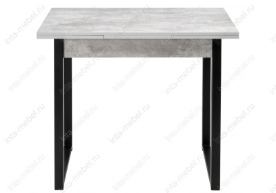 Стол деревянный Форли бетон / черный матовый. Фото