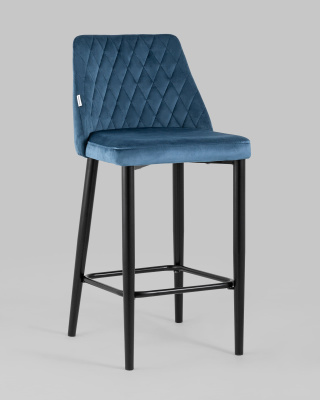 Стул полубарный Диего велюр пыльно-синий фото Стул полубарный Диего велюр пыльно-синий. Фото №3