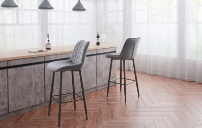 Стул барный CG1953B серый UF910-03. Фото №2