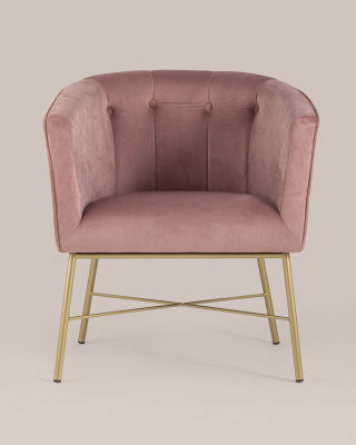 Кресло Шале велюр розовый. Фото