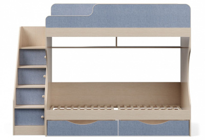 Кровать двухъярусная Р443 Капризун 6, голубой. Фото