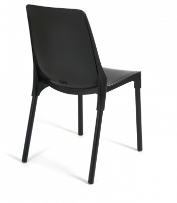 Стул GENIUS (mod 75)   металл/пластик, 46x56x84cм, черный. Фото